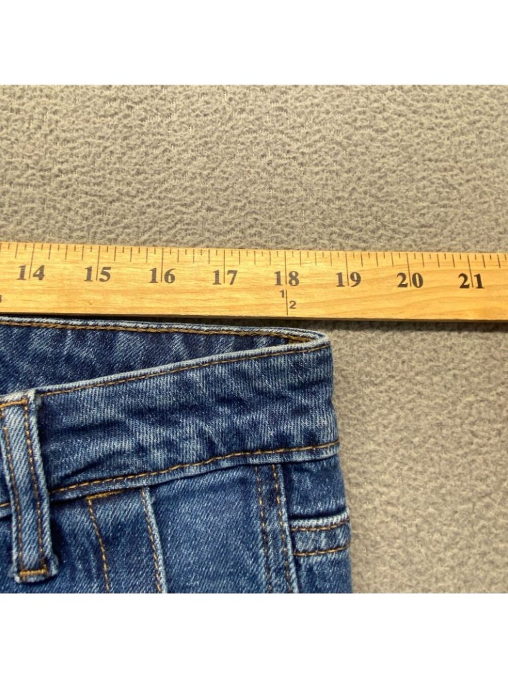 Old Navy Baggy Wide Leg Jeans Womens 16 Blue Y2K Skater Grunge Utility - Picture 4 of 13